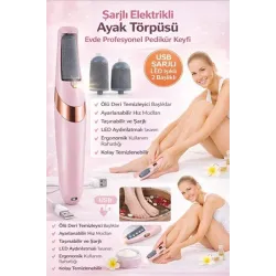 TeknoClass Şarjlı Ayak Törpüsü Pedikür ve Ayak Bakım Aleti Ayak Tabanı Bakım Törpüsü Topuk Nasır Temizleme