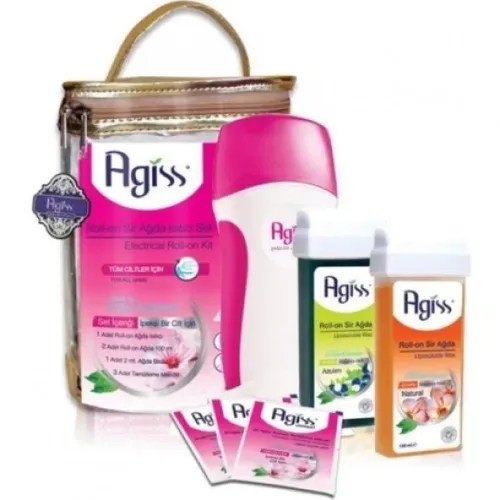 Agiss Easyso Çantalı Set Sir Ağda Isıtıcısı+ Roll-On Büyük Tam Set