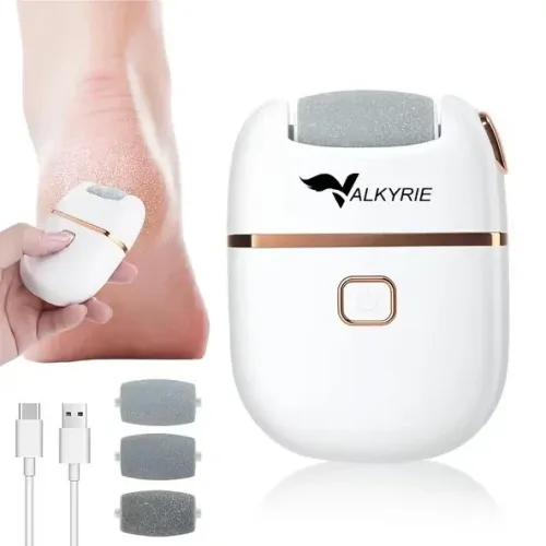 Valkyrie Şarjlı Pedikür Makinesi Nasır Giderici Elektrikli Ayak Törpüsü Type-C 3 Başlıklı Taşınabilir