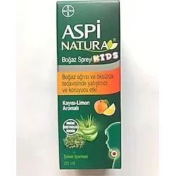 AspiNatura Kids Boğaz Spreyi Kayısı Limon 20 ml