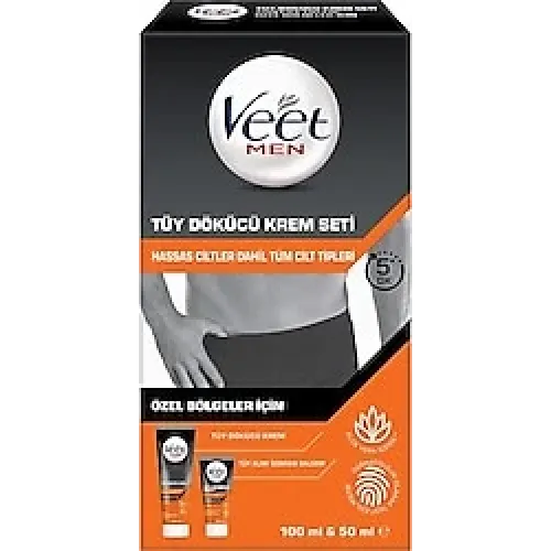 Veet Men Özel Bölgeler İçin Tüy Dökücü Krem Intimate Kit 100 ml + 50 ml Balsam