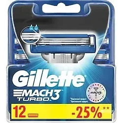 Gillette Mach3 Turbo 12'li Yedek Tıraş Bıçağı