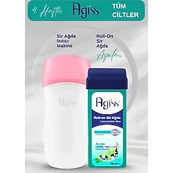 AGISS Tüm Cilt Tipleri Için,4 Hafta Etkili, Ağda Seti,azulen Roll-on Sir Ağda,sir Ağda Isıtıcı Makine