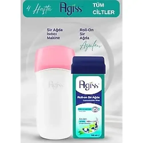 AGISS Tüm Cilt Tipleri Için,4 Hafta Etkili, Ağda Seti,azulen Roll-on Sir Ağda,sir Ağda Isıtıcı Makine