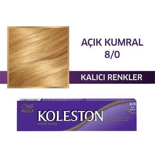 Wella Koleston Single Tüp Boya 8/0 Açık Kumral