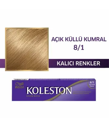 Wella Koleston Single Tüp Boya 8/1 Açık Küllü Kumral