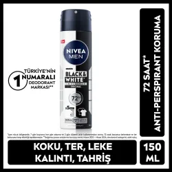Nivea Men Erkek Sprey Deodorant Black&White Invisible Original 150 ml