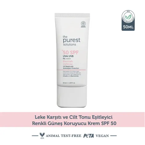 The Purest Solutions Lekeli Cilt Yüz Güneş Kremi 50+ SPF50 ml