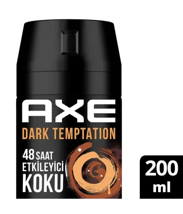 Axe Erkek Deodorant Dark Temptation XL 48 Saat Etkileyici Koku 200 ml