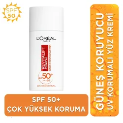L'Oreal Paris Revitalift Clinical SPF50+ Günlük Yüksek UV Korumalı Yüz Güneş Kremi 50 ml