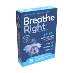 Breathe Right Şeffaf Regular Size Burun Bandı 10 Adet