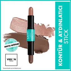 Nyx Professional Makeup Wonder Stick Çift Taraflı Krem Kontür & Aydınlatıcı Stick Light Medium
