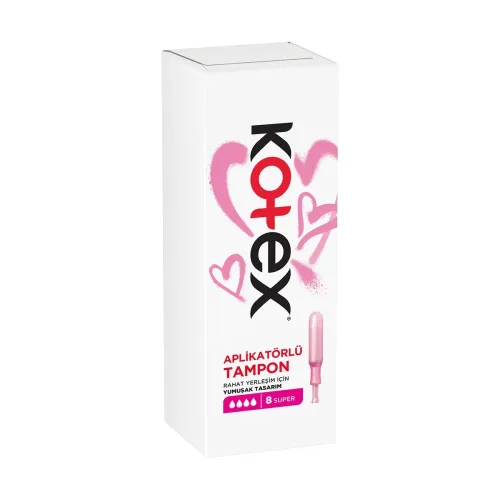 Kotex Aplikatörlü Tampon Super 8 Adet