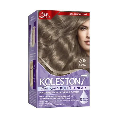 Wella Koleston Kit Boya Işıltılı İnci Küllü Kumral 7.18