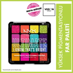 Nyx Professional Makeup Ultimate Shadow Palette I Know Thats Bright Göz Farı Paleti