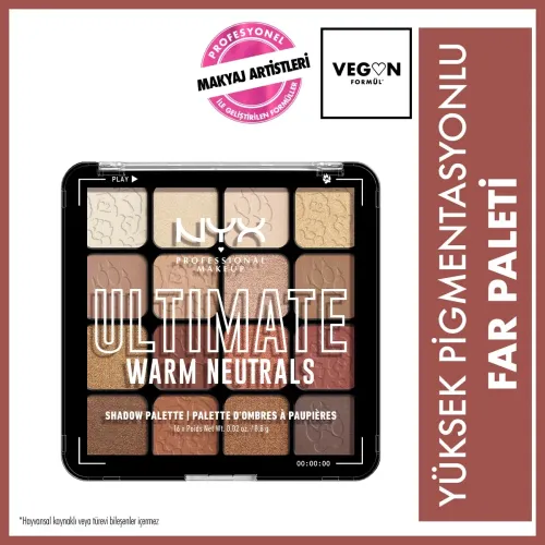 Nyx Professional Makeup Ultimate Shadow Palette Warm Neutrals Göz Farı Paleti