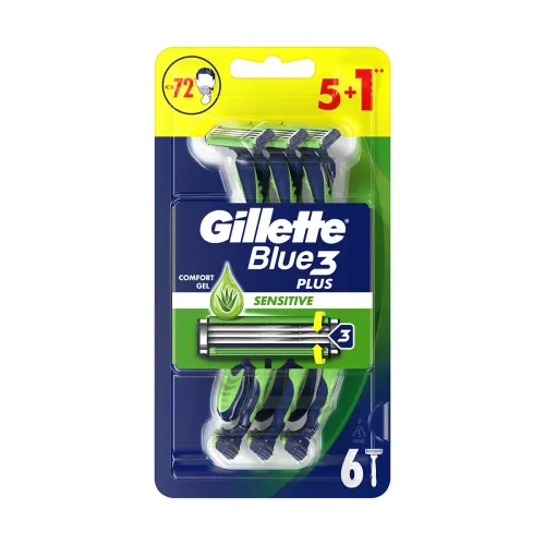 Gillette Blue3 Sensitive Kullan At Tıraş Bıçağı 6 Adet
