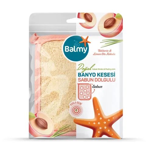 Balmy Sabunlu Banyo Kesesi Nektarin & Limon Otu