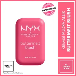 Nyx Professional Makeup Buttermelt Blush Kremsi Pudra Allık 08 Getting Butta