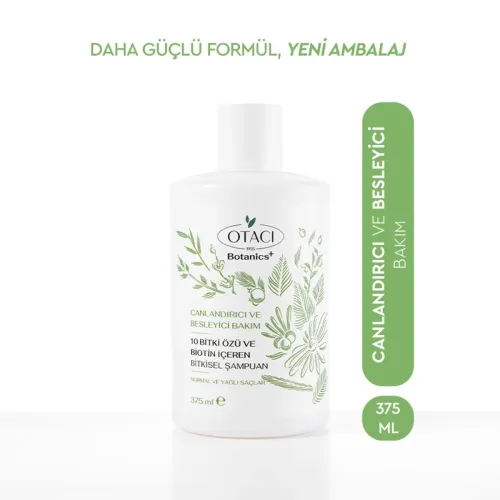 Otacı Botanics+ Canlandırıcı & Besleyici Bitkisel Bakım Şampuanı 375 ml 
