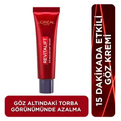 L'Oreal Paris Revitalift Lazer Eyebag Instant Eraser Göz Altı Torba Görünümüne Karşı Etkili Göz Kremi 15 ml
