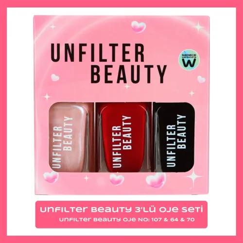 Unfilter Beauty Yılbaşı Oje Seti No: 02 70 & 64 & 107 3'lü