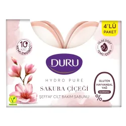 Duru Hydropure Sakura Çiçeği Şeffaf Cilt Bakım Sabunu 135 g 4'lü Paket