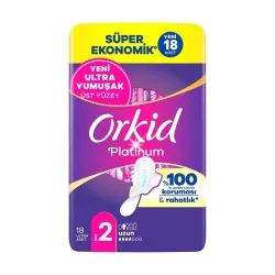 Orkid Platinum Dörtlü Hijyenik Ped Uzun 18'li