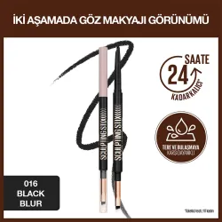 Maybelline New York Sculpting Stix Çift Uçlu Göz Kalemi 016 Black Blur