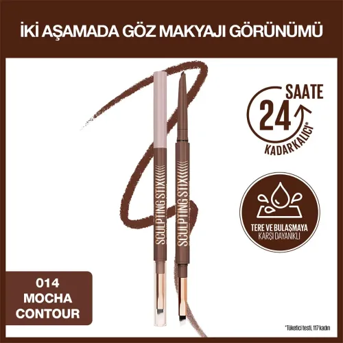 Maybelline New York Sculpting Stix Çift Uçlu Göz Kalemi 014 Mocha Contour