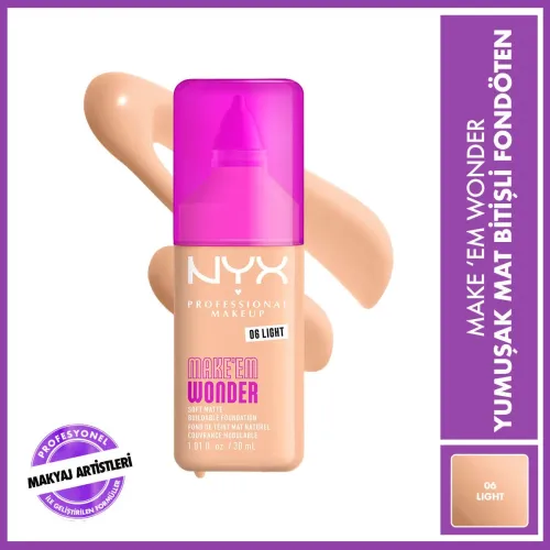 Nyx Professional Makeup Make em Wonder Fondöten 06 Light