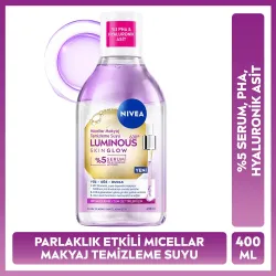 Nivea Luminous630 Skin Glow Parlaklık Etkili Serum İçerikli Micellar Makyaj Temizleme Suyu 400 ml