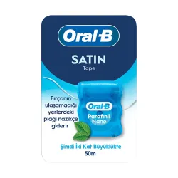 Oral-B Satin Tape Parafinli Nane 50 m