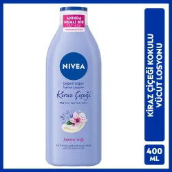 Nivea Kiraz Çiçeği ve Jojoba Yağı Vücut Losyonu 400 ml Normal ve Kuru Ciltler 24 Saat Nemlendirme