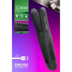 Kiwi Şarjlı Lityum Pilli Portatif Taşınılabilir Saç Düzleştirici KHS-2034