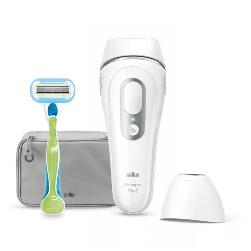 Braun Silk Expert Pro 3 PL3122 IPL Lazer Epilasyon Aleti + Venus Tıraş Makinesi + 2 Başlık + Çanta