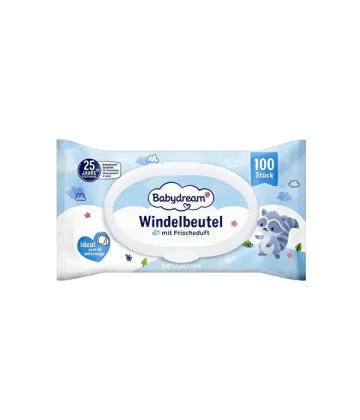 Babydream Kirli Bebek Bezi Çöp Torbası Pudra Kokulu 100'lü