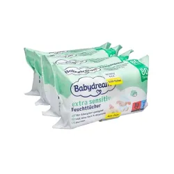 Babydream Bebek Islak Mendil Çok Hassas Cilt, Aloe Veralı 4x80'li
