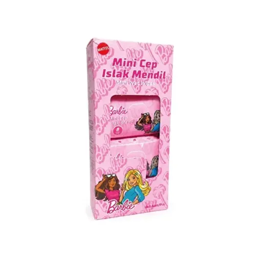 Barbie Mini Cep Islak Mendil 8'li
